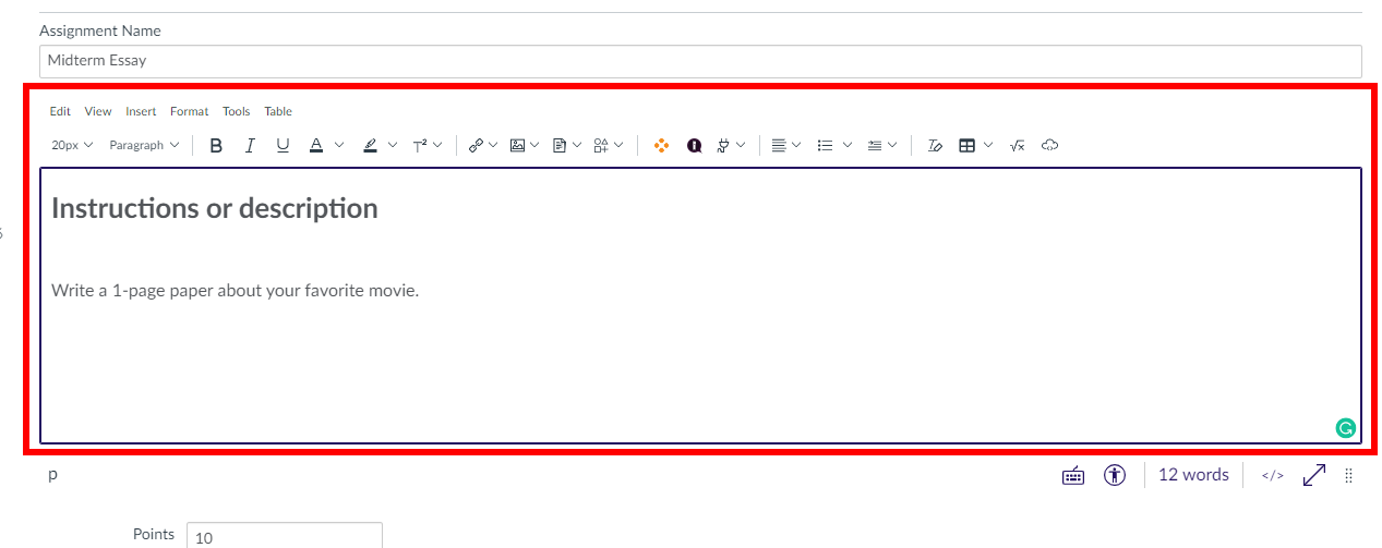Create an Assignment in Canvas – Academic Technology Help Center
