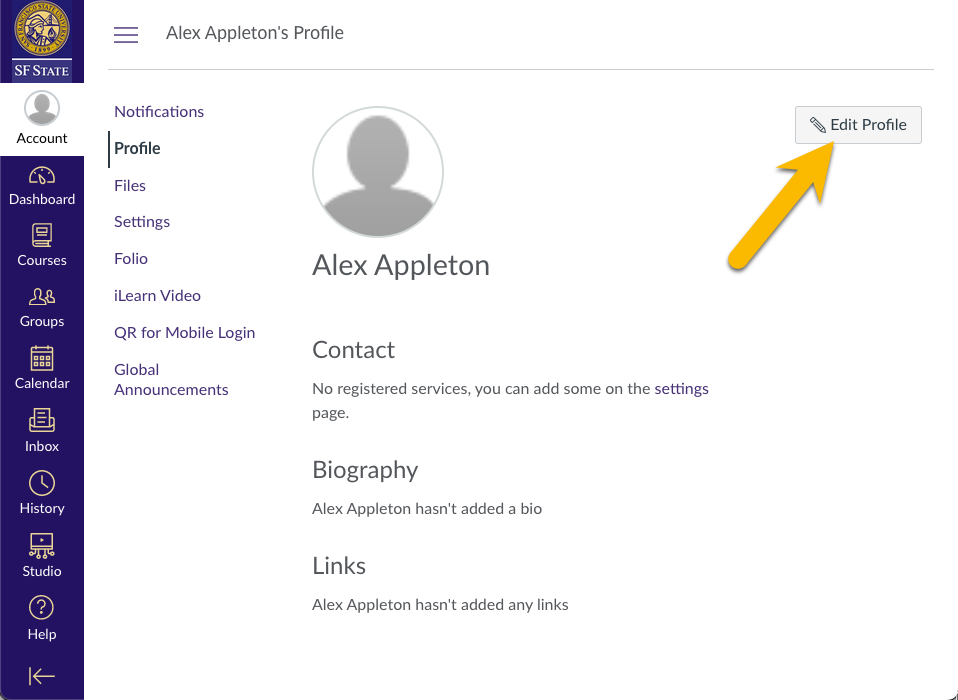 Edit your Canvas profile – Academic Technology Help Center