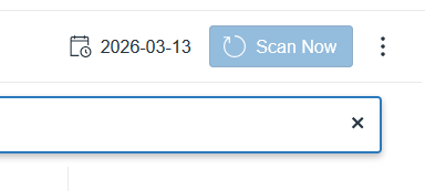 The scan now button in the upper right corner along with the date of the last scan