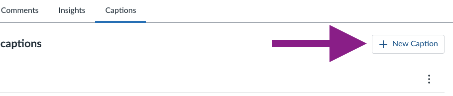 The new caption button